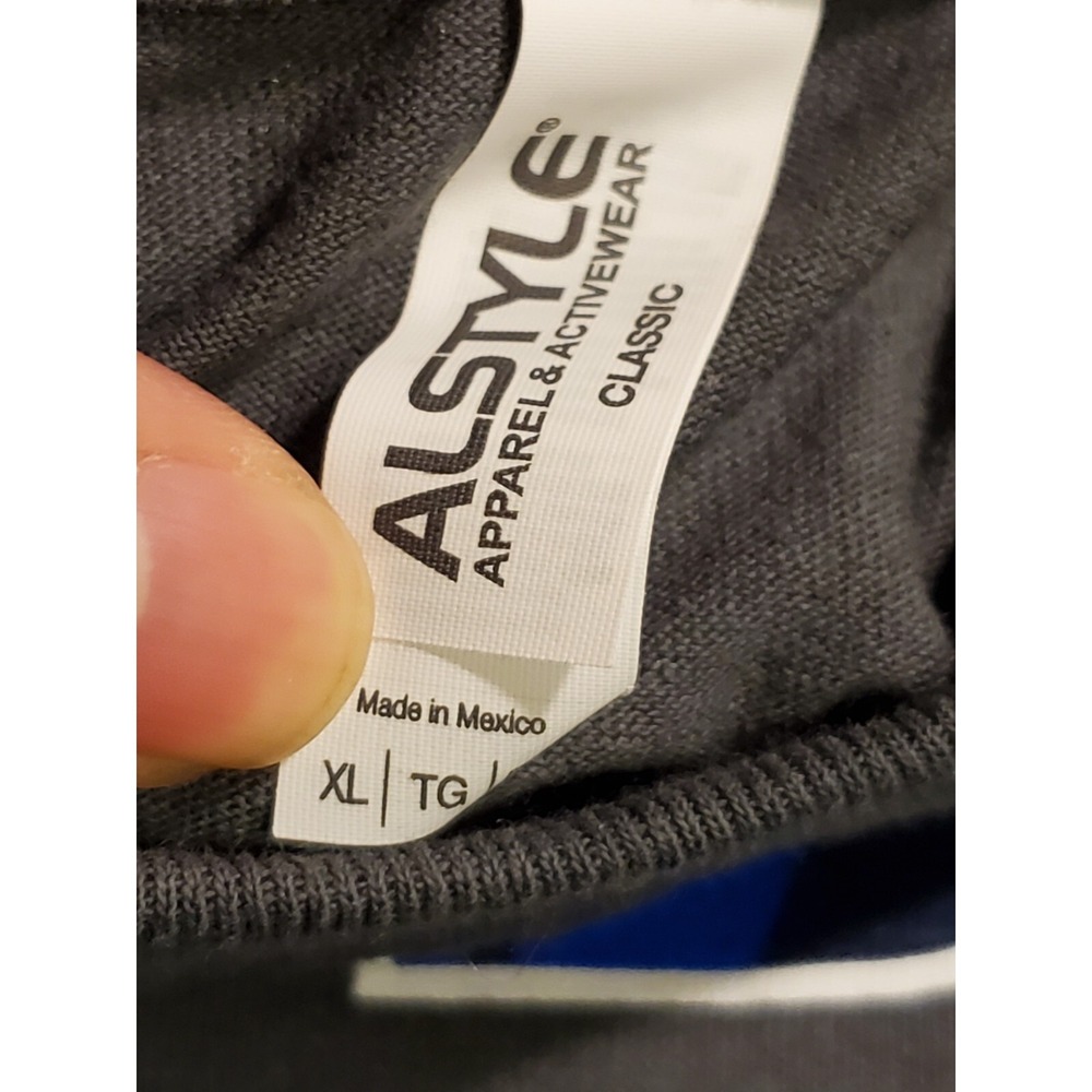 NFL Alstyle Dallas Cowboys Mens Sz XL Grey Graphic Tee Blue Cowboys Star Logo - Picture 4 of 7